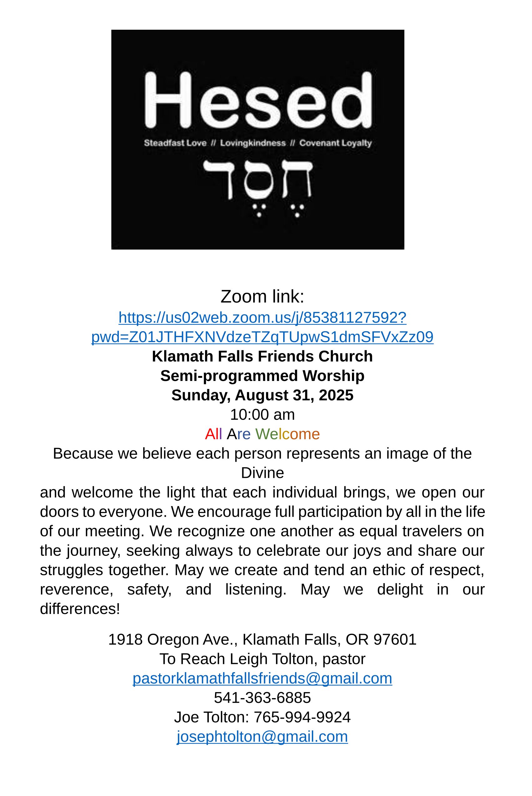 Bulletin - Klamath Falls Friends, image size:1702x2545